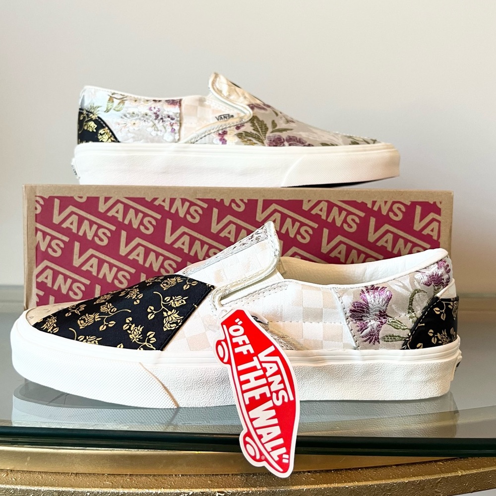 Vans Slip On Brocade Patchwork Sneakers Size 9